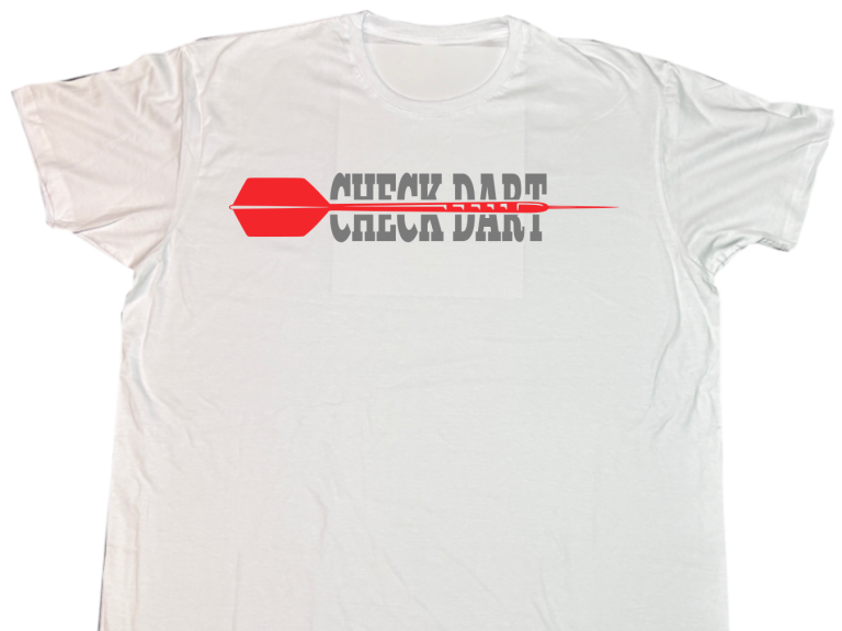 Weißes Shirt mit Logo CHECK DART